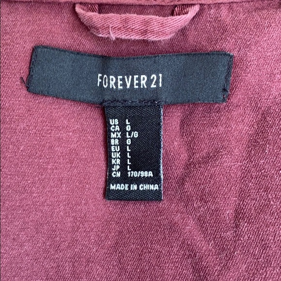 Forever 21 Zip-Up Jacket -Size Large - Picture 2 of 10